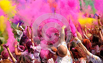 The Color Run Bucharest Editorial Stock Photo