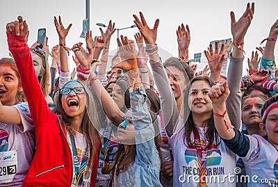 Color Run Bucharest 2017 Editorial Stock Photo