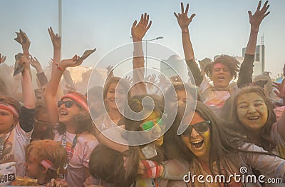 Color Run Bucharest 2017 Editorial Stock Photo