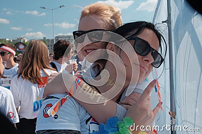 The Color Run 2017 in Bucharest, Romania. Editorial Stock Photo