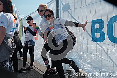 The Color Run 2017 in Bucharest, Romania. Editorial Stock Photo