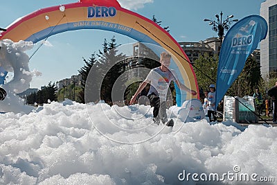 The Color Run 2017 in Bucharest, Romania. Editorial Stock Photo