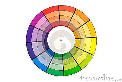 Color Selection Wheel Stock Photo