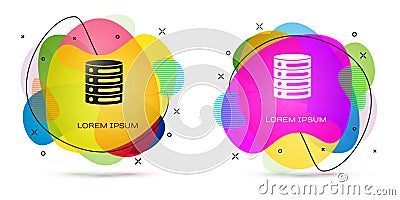 Color Server, Data, Web Hosting icon isolated on white background. Abstract banner with liquid shapes. Vector Vector Illustration