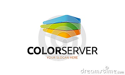 Color Server Logo Vector Illustration