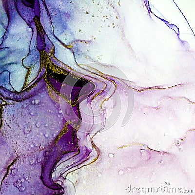 Color Smoke Texture. Ink Waves Background. Marble Stock Photo