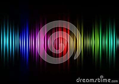 Colorful sound waves vector design Stock Photo