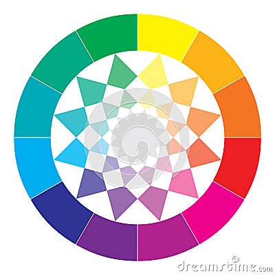 Color spectrum abstract wheel, colorful diagram Vector Illustration