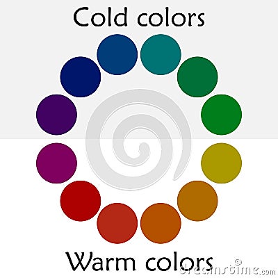 Color spectrum - printing color wheel with different colors Vector Illustration