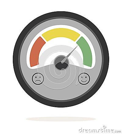 Color speedometer Vector Illustration