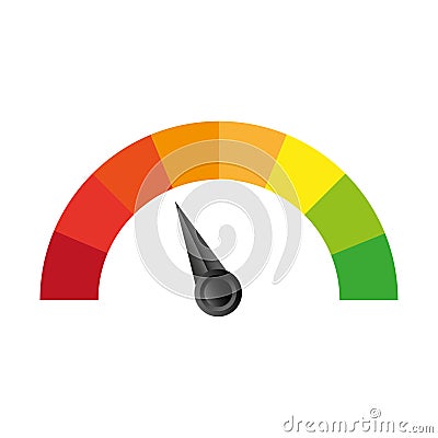 Color speedometer. Time icon set. Vector illustration. Vector Illustration