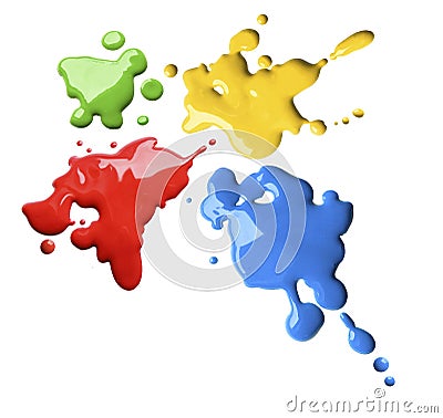 Color splashes Stock Photo