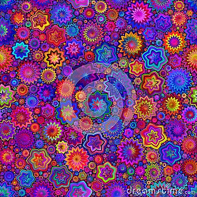 Color Splashes Mosaic Seamless Pattern Background Stock Photo