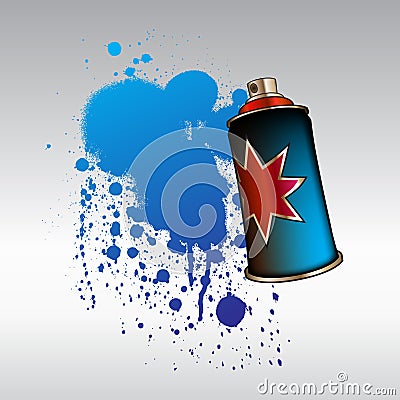 Color spray aerosol Vector Illustration