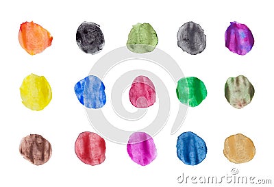 Color stains, blobs of different colors Vector Illustration