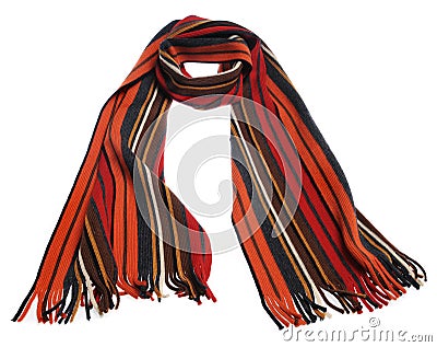 Color striped scarf Stock Photo