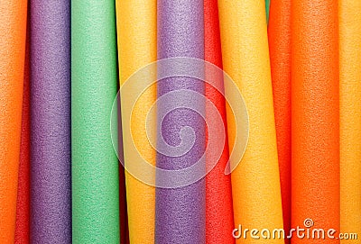Color strips from polyfoam Stock Photo