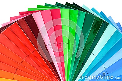 Color Swatch Fan Cutout Stock Photo