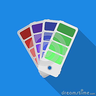 Color swatches icon in flate style isolated on white background. Typography symbol stock vector illustration. Vector Illustration