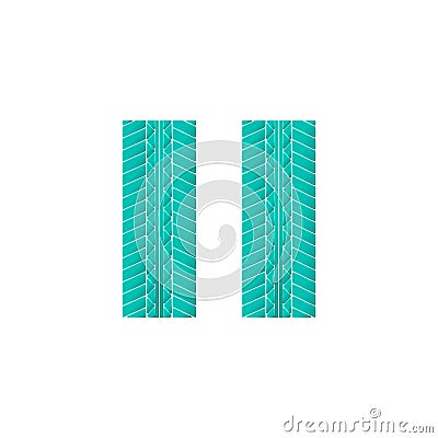 Color tire track Vector Illustration