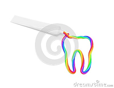 Color toothpaste Stock Photo