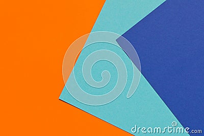 Color Trends background. Orange blue abstract geometric background Stock Photo