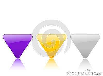 Color triangular icon 2 Vector Illustration