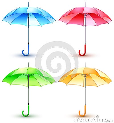 Color umbrellas Vector Illustration
