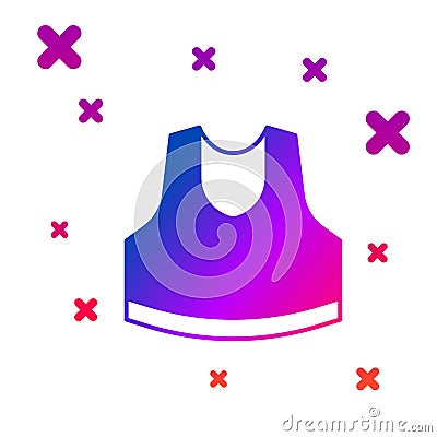 Color Undershirt icon isolated on white background. Gradient random dynamic shapes. Vector Vector Illustration