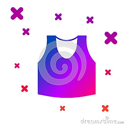 Color Undershirt icon isolated on white background. Gradient random dynamic shapes. Vector Vector Illustration