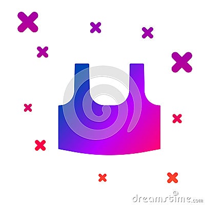 Color Undershirt icon isolated on white background. Gradient random dynamic shapes. Vector Vector Illustration