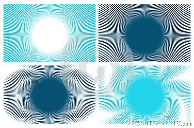 4 blue backgrounds Vector Illustration