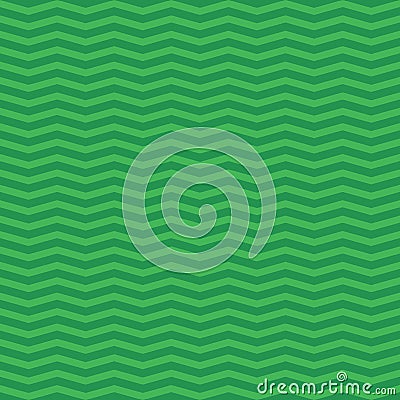 Color vector flat art geometric seamless pattern of horizontal green angular wavy lines Vector Illustration