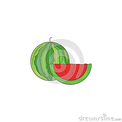 Vector illustration. Watermelon icon Vector Illustration