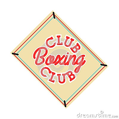 Color vintage boxing club emblem Vector Illustration