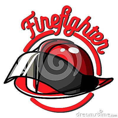 Color vintage fireman emblems Vector Illustration