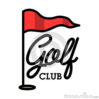 Color vintage golf club emblem Vector Illustration