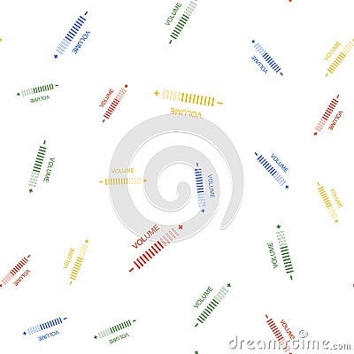 Color Volume adjustment icon isolated seamless pattern on white background. Vector Vector Illustration