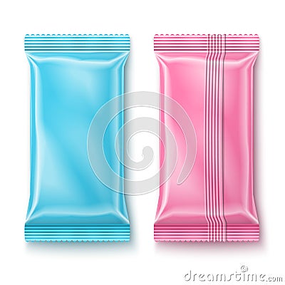 Color wet wipes package. Vector Illustration