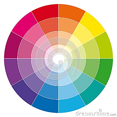 Color wheel. Vector Illustration
