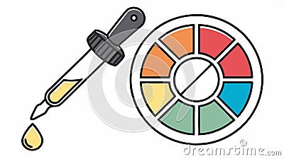 Color wheel and dropper, color selection and design tool vector design Generative AI Vector Illustration