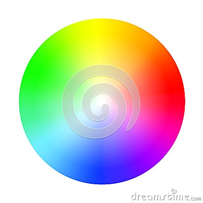 Color wheel guide with saturation and highlight. Colour picker assistant Vector Illustration