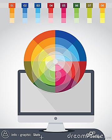 Color Wheel Vector Illustration