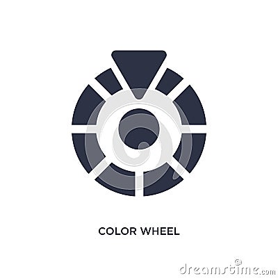 color wheel icon on white background. Simple element illustration from geometry concept Vector Illustration