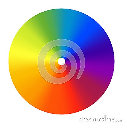 Color wheel vector spectrum. Colorful circle rainbow design. Creative saturation palette. Graphic illustration Vector Illustration