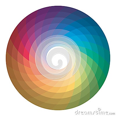 Color wheels on white background. Vector Illustration
