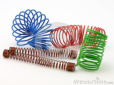 Color wire spiral Stock Photo