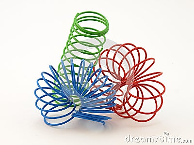 Color wire spiral Stock Photo