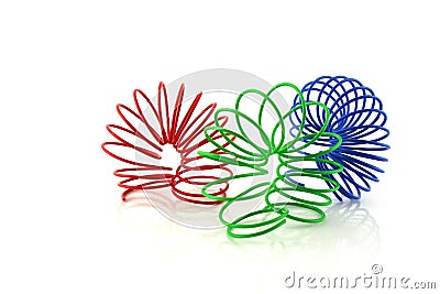 Color wire spiral Stock Photo