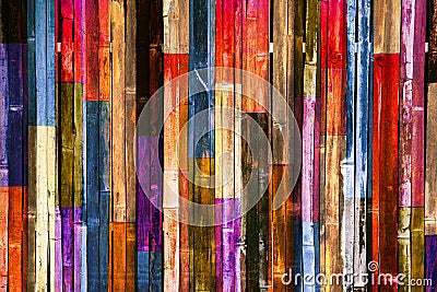 Color wooden wall background Stock Photo